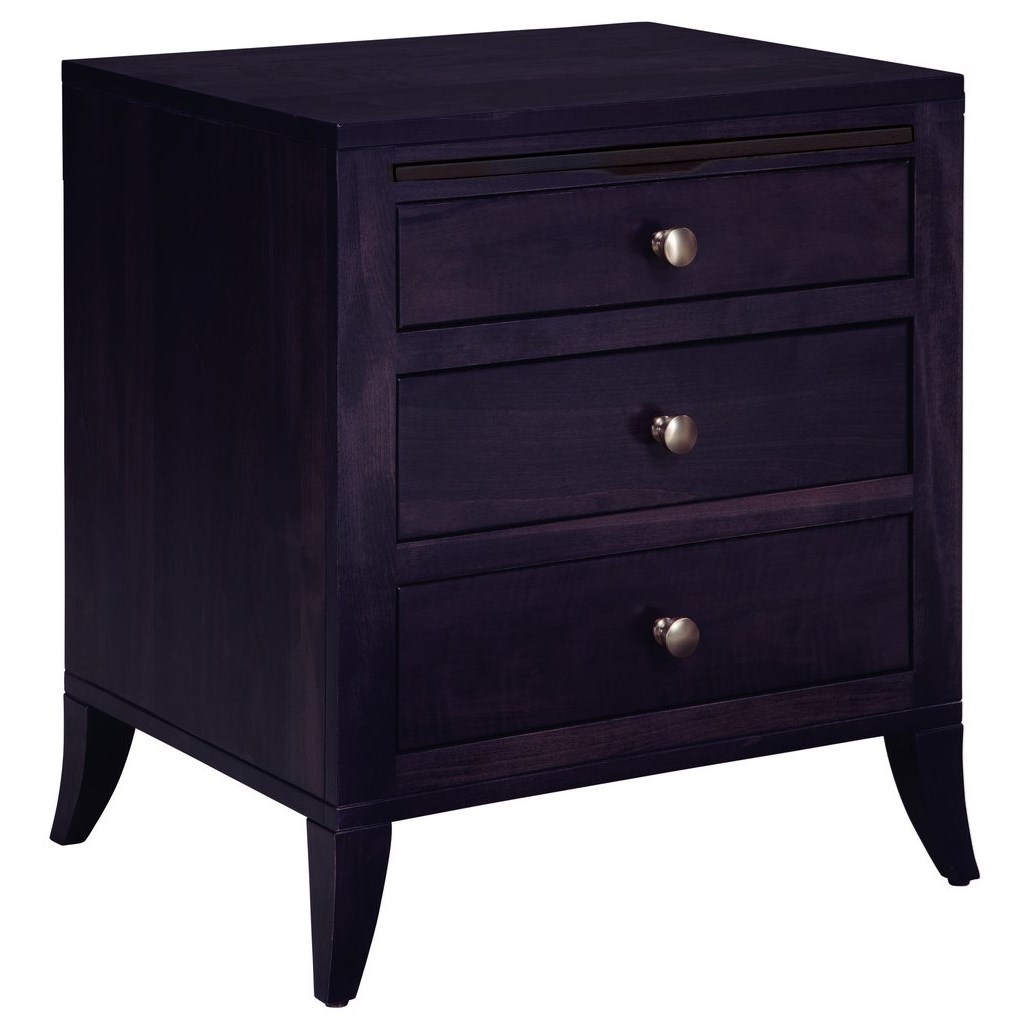 Palettes by Winesburg Adrienne PW Contemporary Three Drawer Night Stand